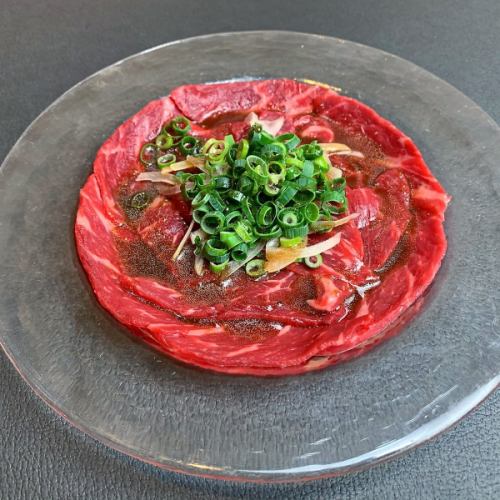 Grilled beef carpaccio