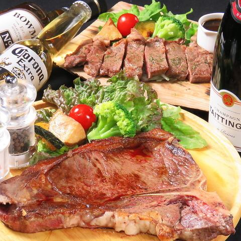 Steak, meat sushi, roast beef, etc. Luxurious meat bar course 2980 yen ~