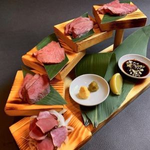 肉刺し階段5種盛り合わせ