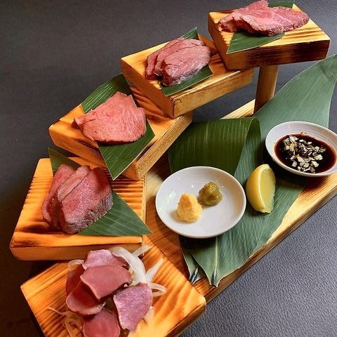 肉刺し階段5種盛り合わせ