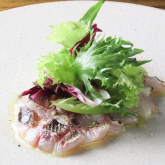 Ehime Prefecture Aged Sea Bream Carpaccio