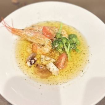 赤海老のアヒージョ