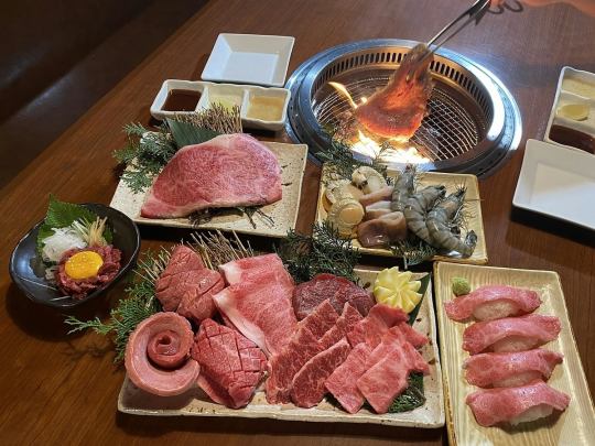 [90-minute limit] Ohatsutenjin Wagyu all-you-can-eat course ◆ Enjoy Wagyu beef ribs/Yaki-shabu shabu-style beef♪