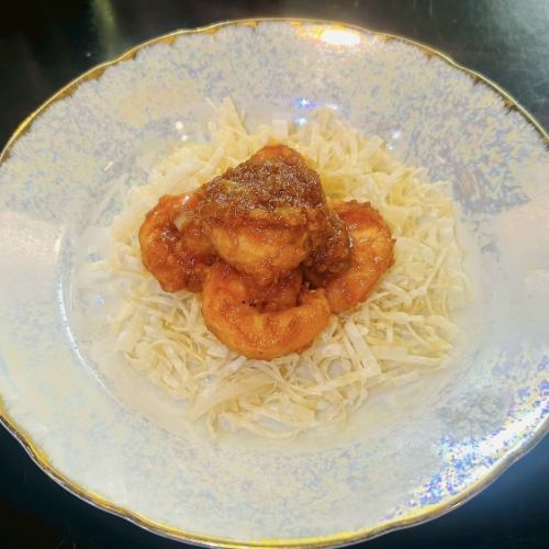 パリパリ海老のチリソース