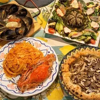 【記念日・女子会】豪華乾杯シャンパン付魚介イタリアンタパス料理＜全7品＞プラン5500円 (税込)
