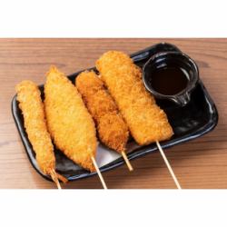 四種不同口味的烤串組合