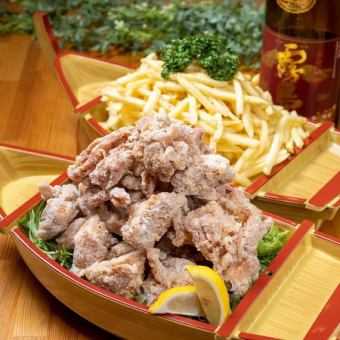 -盛コース-頂盛唐揚げ・フライドポテト含む全5品+120分飲み放題付4000⇒3000円●月~木曜日限定