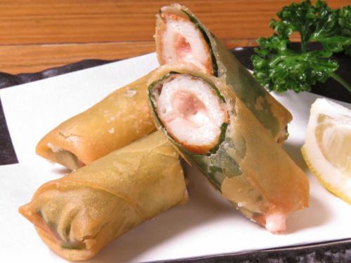 融化的明太子起司春捲