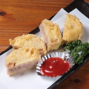 雞肉佐蛋黃醬和蓮藕