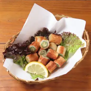 オクラ入りちくわの唐揚げ