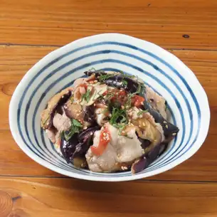 ナスと梅の冷しゃぶ