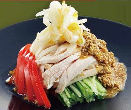 柔らか蒸し鶏の棒棒鶏