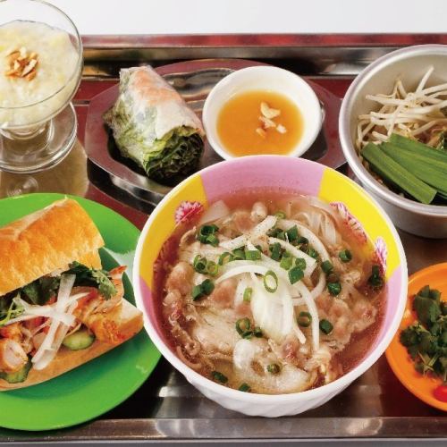 Authentic pho and other authentic flavors all on one plate!