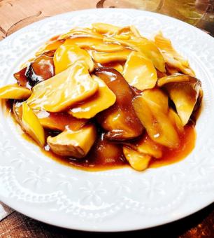 Stir-fried abalone in oyster sauce