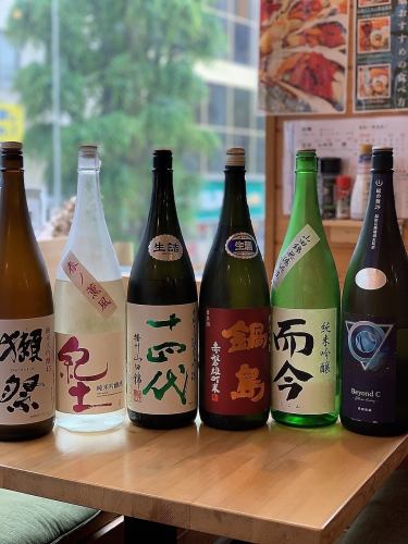 十四代から而今まで日本全国の銘酒をご用意しております