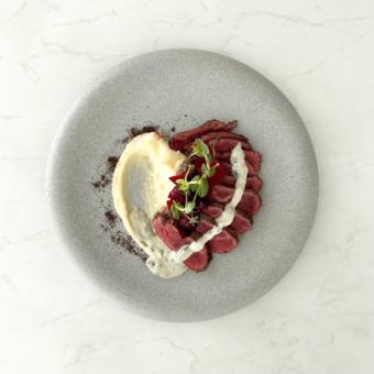 Grilled beef and potato puree