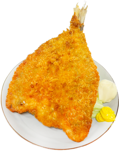 Large fried horse mackerel