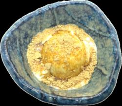 Kinako ice cream with brown sugar syrup