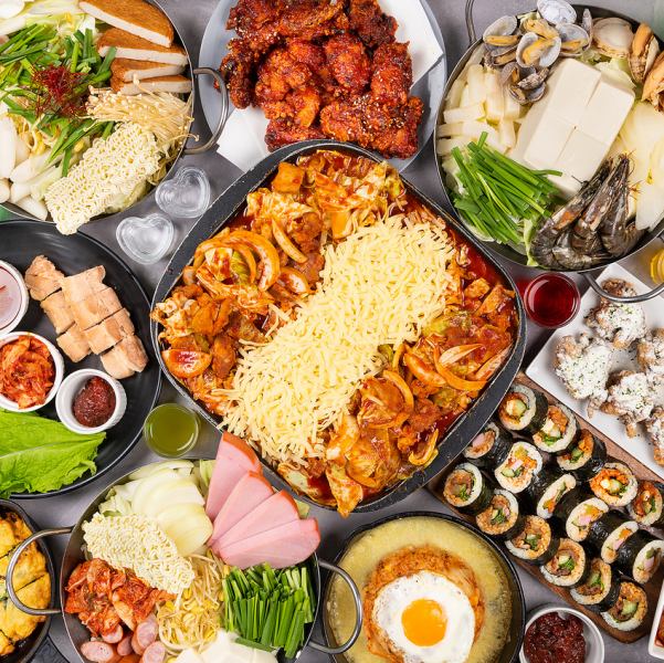 [For welcome parties and banquets♪] Enjoy your choice of mains and gimbap from popular Korean gourmet foods♪ Choose your main course 4,000 yen (tax included)