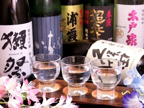 【利き酒師の資格を持つ日本酒好き店長が厳選♪】約15種から選べる！「利き酒飲み比べ3種」