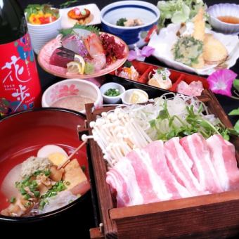 Steamed Miyazaki pork, oden, sashimi, tempura, and 8 other dishes + 2 hours of all-you-can-drink for 5,500 yen → 5,000 yen with coupon