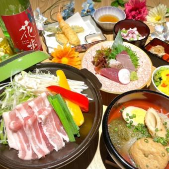Miyazaki Wagyu pork teppanyaki, oden, sashimi, tempura and 8 other dishes + 2 hours of all-you-can-drink for 5,500 yen → 5,000 yen with coupon☆