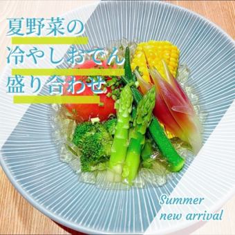 【花がそば的夏日享乐派对】5000日元即可享用夏季经典冷关东煮和热关东煮共8道菜品+2小时无限畅饮