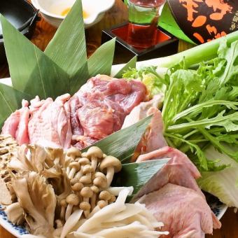 Tosa Hachikin chicken sukiyaki hotpot course [120 minutes all-you-can-drink included [with coupon] 5000 yen → 4500 yen]