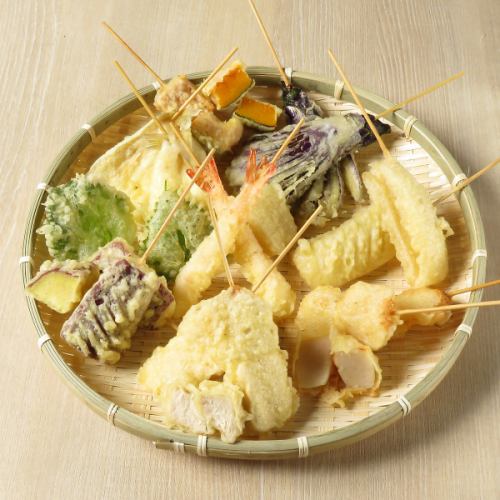 Our pride! About 20 types of ``Kushi Tempura''
