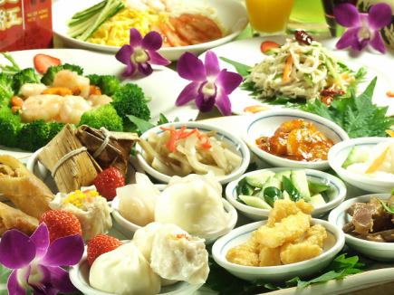 【120分飲放付】美容×映え◎デザート付き女子会コース《点心・薬膳鶏鍋付全7品》5000円（税込）