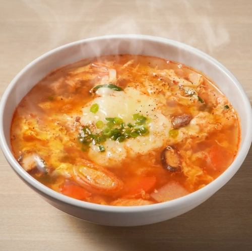 Spicy Cheese Kalbi Soup