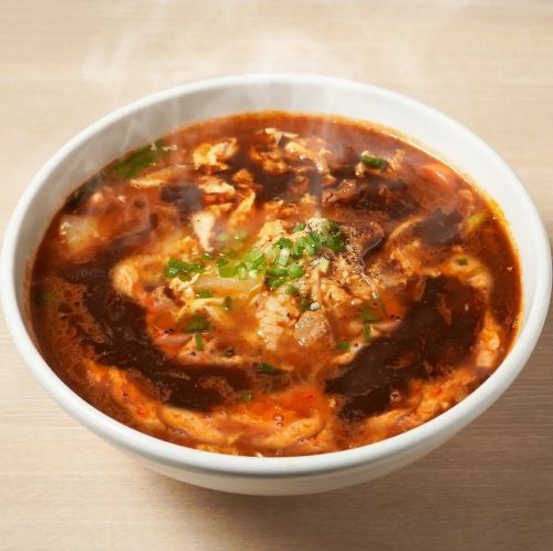 Black garlic oil kalbi soup