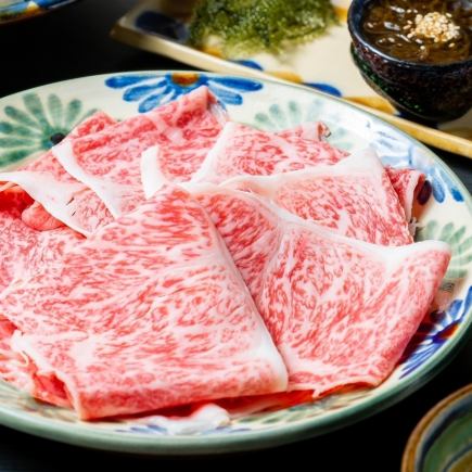 Agu pork and [A4.A5 rank] specially selected Ishigaki beef shabu-shabu course 8,800 yen