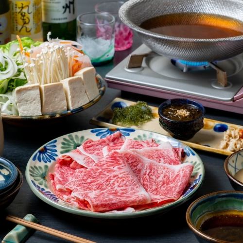 Agu pork and special Ishigaki beef shabu-shabu course