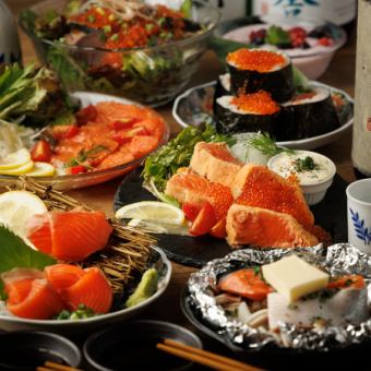 【歓送迎会/接待】3時間飲み放題付<松コース>刺し身盛り合わせ,鮮魚のレアカツ含む《8品》6000円
