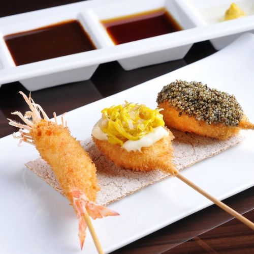 甘みと旨みが凝縮『活車えび』串揚げ