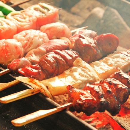 New Yakitori Shami Course (10 dishes in total) + All you can drink (2 hours) 5000 yen