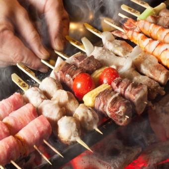 新焼き鳥三昧コース(全10品)+2H飲放5000円