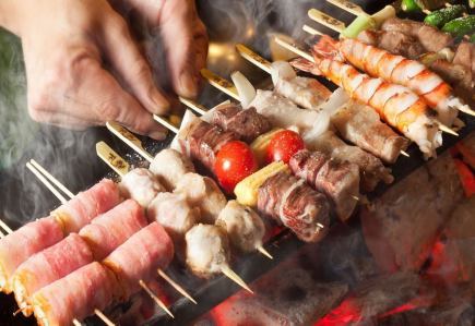 新烤鸡肉串套餐(10道菜)+2小时无限畅饮5,000日元