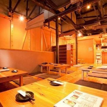 The second floor is a spacious tatami room.Suitable for parties of up to 36 people