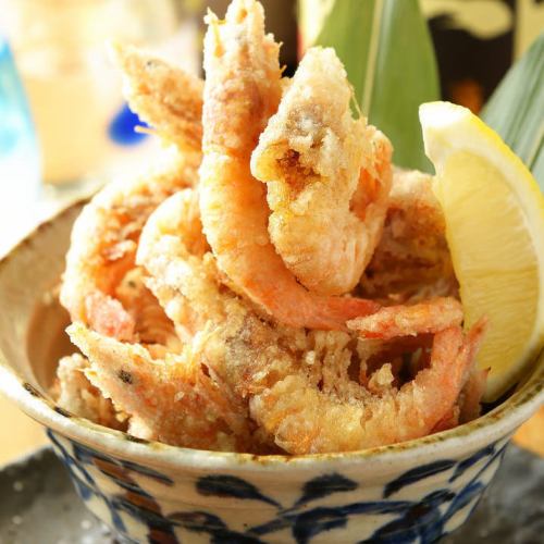 Deep-fried red shrimp