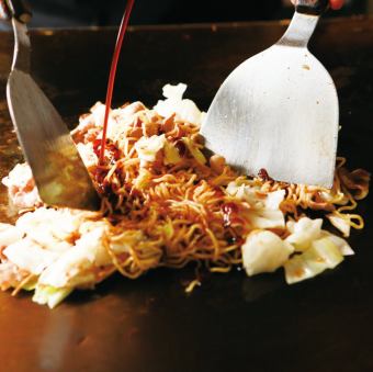 Negiyaki / Sauce Yakisoba with beef tendon and konnyaku