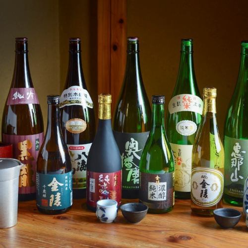 A wide variety of sake ◎ Enjoy with our specialty dishes ★