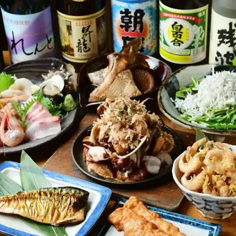 【ご宴会に】本鮪と甘海老の刺身に海鮮広島焼etc…夏の虜コース★90分飲み放題付 8,000円(税込)