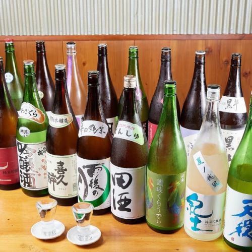 店主精心挑選的多種日本酒！