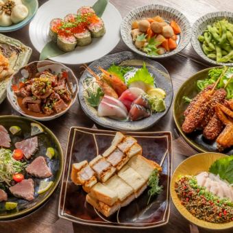 【生付き飲み放題　6000円　全10品】お魚、お肉、揚げ物、〆まで完璧な至福のコース
