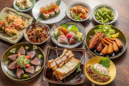 【生付き飲み放題 6000円 全10品】お魚、お肉、揚げ物、〆まで完璧な至福のコース