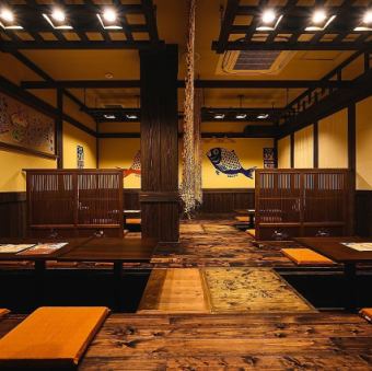【貸切】店内貸切は30名様～50名様まで可能です◎広々としたテーブルや掘りごたつをご用意しております。ご友人との飲み会や、団体様の各種ご宴会などにご利用ください♪