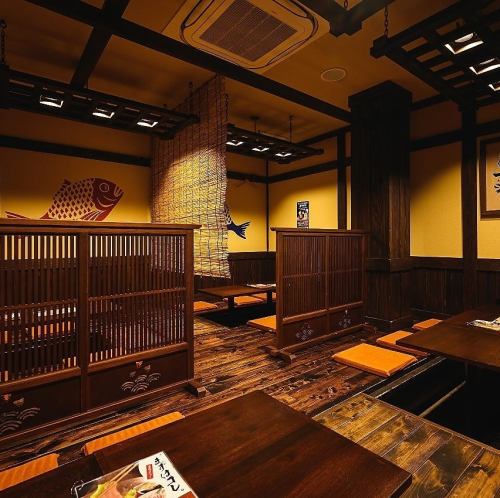 大型宴会にもおすすめ◎ゆったり寛げる掘りごたつ半個室