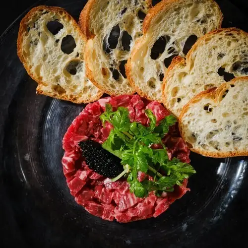 Japanese Black Wagyu Beef Tartare | Luxuriously prepared with caviar